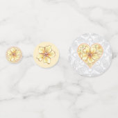 Confettis Hibiscus & dentelle JAUNE (Devant)