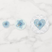 Confettis Hibiscus & dentelle TURQUOISE (Devant)