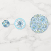 Confettis Hibiscus & dentelle TURQUOISE (Derrière)