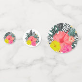 Confettis Hibiscus Hawaii Tropical Main Tirée Bright Mariage (Devant)