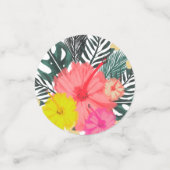 Confettis Hibiscus Hawaii Tropical Main Tirée Bright Mariage (Petit recto)