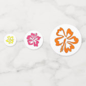 Confettis Hibiscus Tropical Hawaïen Fleurs Florales Imprimer (Devant)