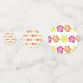 Confettis Hibiscus Tropical Hawaïen Fleurs Florales Imprimer (Derrière)