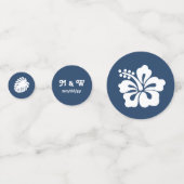 Confettis Hibiscus tropicaux dans la Table de Marine Confett (Devant)