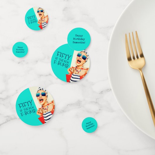 Confettis Hilarious Fifty est le Nouvel anniversaire de la b (Groupe)