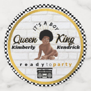 Confettis Hip hop de l'Afro Baby Boy 90's Retro Baby shower 