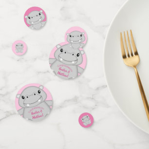 Confettis Hippo Baby shower rose