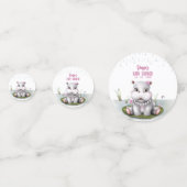 Confettis Hippo River Adventure Girl Baby shower (Devant)