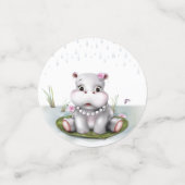 Confettis Hippo River Adventure Girl Baby shower (Petit recto)