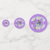 Confettis Histoire d'amour intemporelle violet (Derrière)