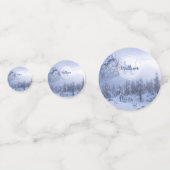 Confettis Hiver merveilleux brouillard épinette forêt neige (Devant)