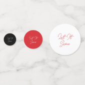 Confettis Hiver Snowman Motif Let It neige Noir et Rouge (Derrière)