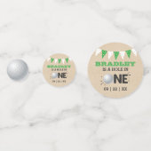 Confettis Hole In One Boys Golf 1er Anniversaire Par tee (Devant)