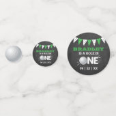 Confettis Hole In One Boys Golf 1er Anniversaire Par tee (Devant)