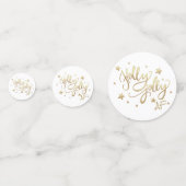 Confettis Holly Jolly AF | Shiny Gold Faux Foil Script (Derrière)