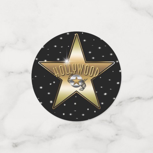 Confettis Hollywood Black Gold Silver Parties scintillant St (Petit recto)