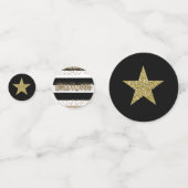 Confettis Hollywood Black & White Gold Parties scintillant S (Derrière)