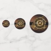 Confettis Horloge Steampunk avec des engrenages anciens (Derrière)