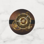 Confettis Horloge Steampunk avec des engrenages anciens (Petit recto)
