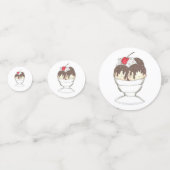 Confettis Hot Fudge Crème glacée Sundae Dessert Scoop Shop (Derrière)