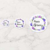 Confettis Hyacinth Wreath Happy Norooz Purple Nouvel An (Devant)