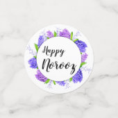 Confettis Hyacinth Wreath Happy Norooz Purple Nouvel An (Petit recto)