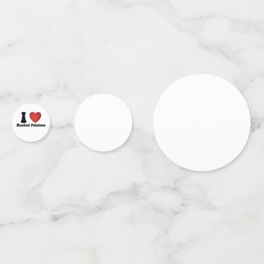 Confettis I Love Mashed Potatoes Thanksgiving Diner Cadeau (Derrière)