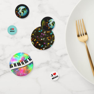 Confettis I Love Music, design populaire