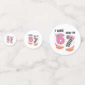 Confettis I was 6 now I'm 7 cute birthday numbers (Devant)