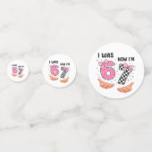 Confettis I was 6 now I'm 7 cute birthday numbers (Derrière)