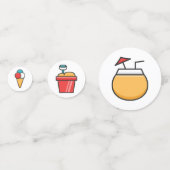 Confettis Icône de plage estivale ID532 (Derrière)