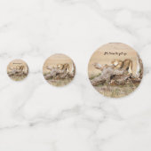 Confettis Il est temps de lever la photo Lion avec le texte (Devant)