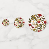 Confettis Illustration florale botanique d'orange brûlé (Devant)