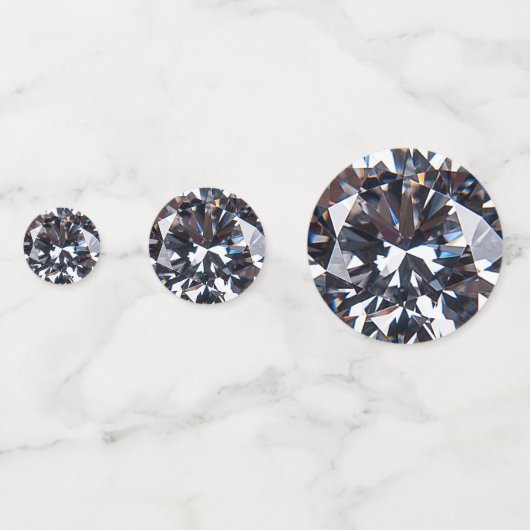 Confettis Image diamant élégante facettée (Devant)