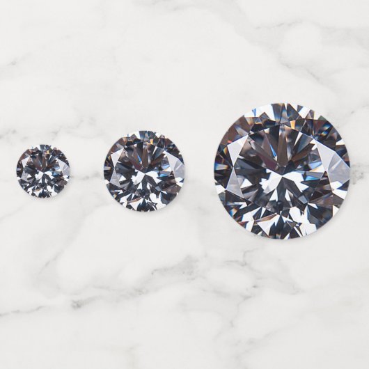 Confettis Image diamant élégante facettée (Derrière)