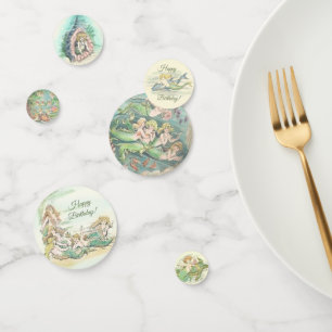 Confettis Imaginaire Vintage nautique Mermaids fête d'annive