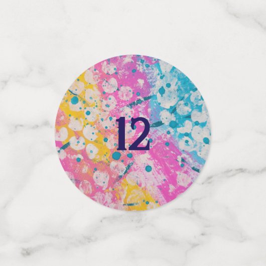 Confettis Impression Abstraite multicolore (Petit recto)