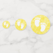 Confettis Impression Baby shower Aquarelle Jaune (Devant)