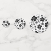 Confettis Impression florale noir et blanc (Derrière)