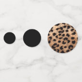 Confettis Imprimé animalier léopard guépard noir et marron (Derrière)