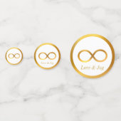Confettis Infinité or sur noir blanc (Derrière)