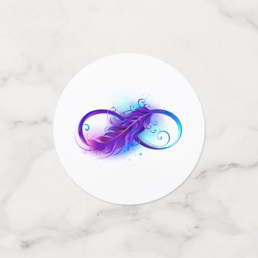 Confettis Infinity with purple feather (Petit recto)