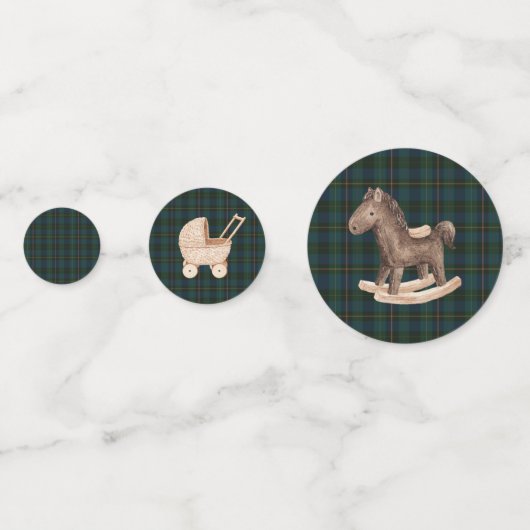 Confettis Inspired Baby Shower Personalized Tab (Derrière)