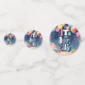 Confettis Invitation de fête d'anniversaire (Derrière)