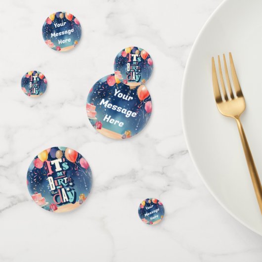Confettis Invitation de fête d'anniversaire (Groupe)
