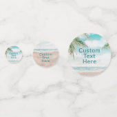 Confettis Island Breeze Sandy Beach Scène Mariage Monogramme (Derrière)