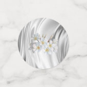 Confettis Ivoire, Vert, Bleu, or Mariage de soie et perles e (Petit recto)