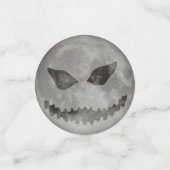 Confettis Jack-o'-lantern effrayant Lune d'Halloween (Petit recto)