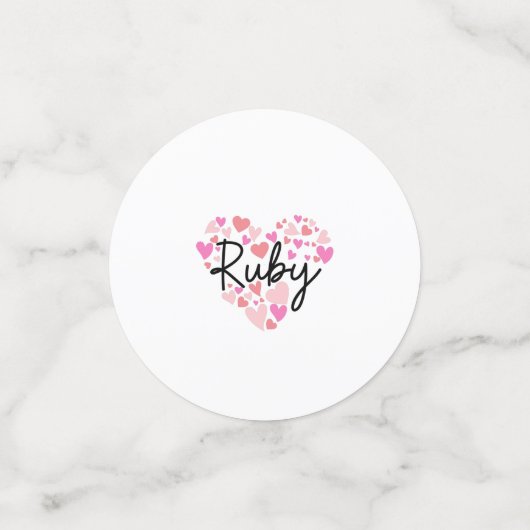 Confettis J'aime Ruby (Petit recto)