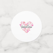 Confettis J'aime Valentina (Petit recto)